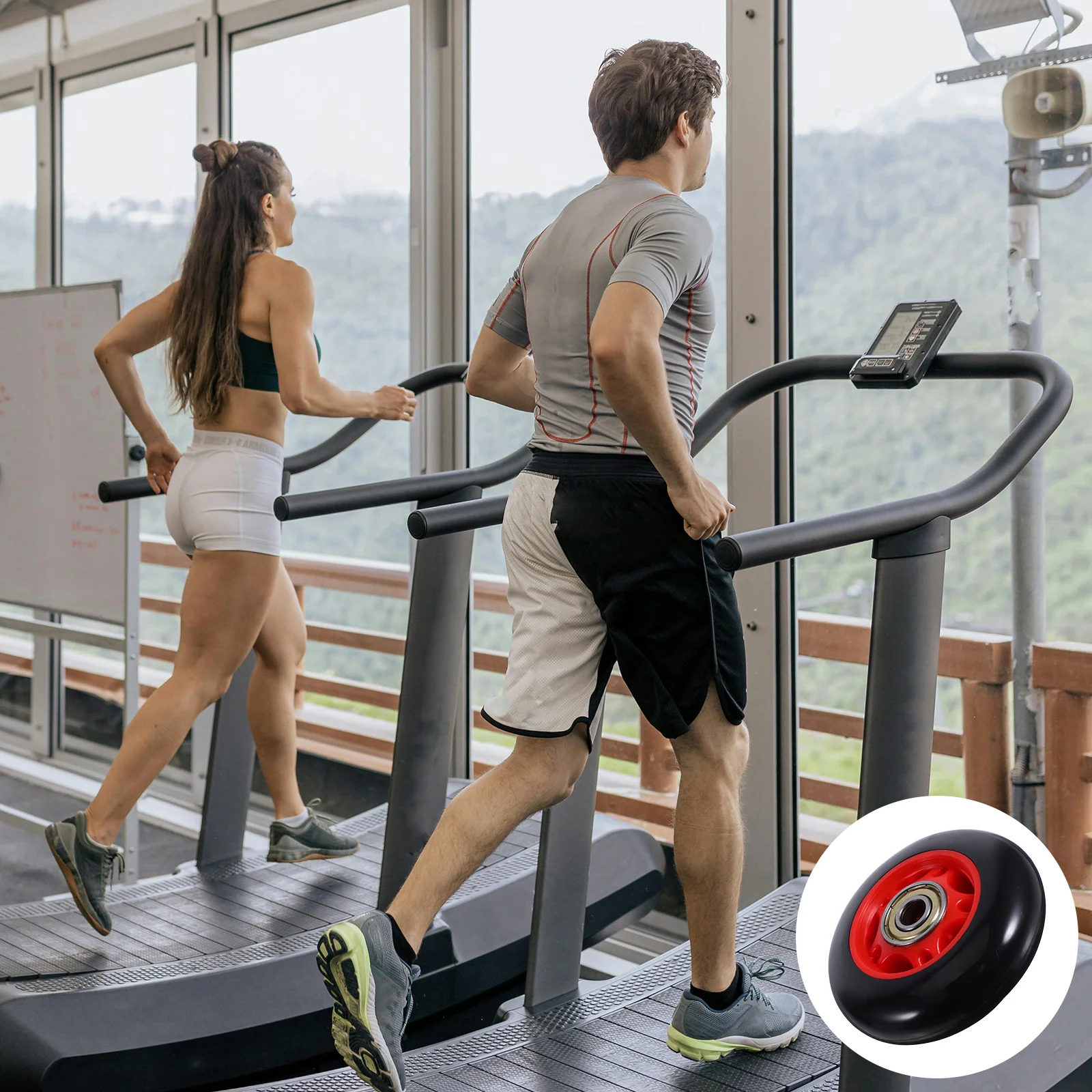 

4Pcs Exercise Machine Roller Wheel Universal Pulley Durable Plastic Fitness Equipment Accessories Bearing Pulley