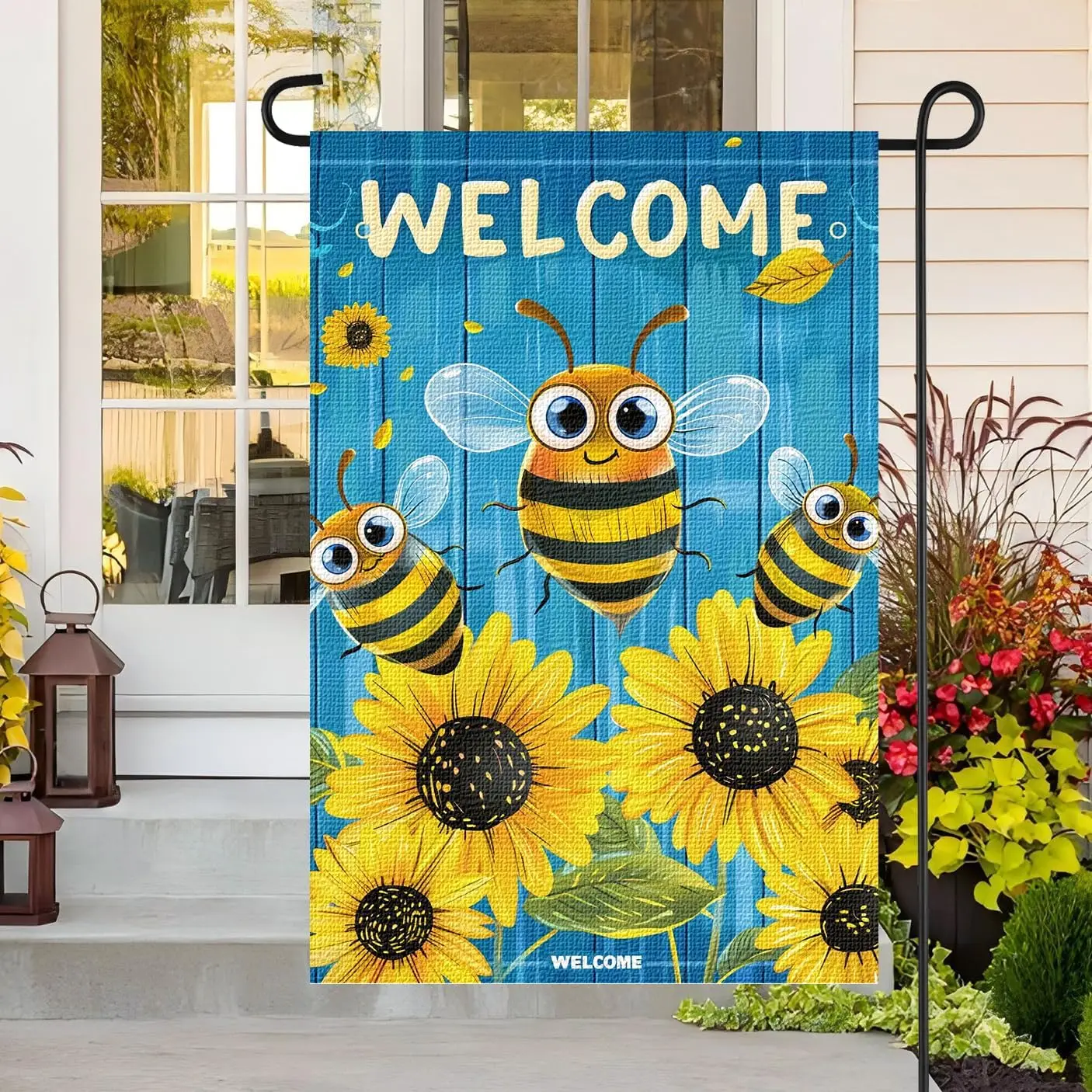 Bee Garden Flag for Outside, Vertical Double Sided Burlap Welcome Garden Small Yard Flag Home for Decor, Holiday House Seaso PPZ