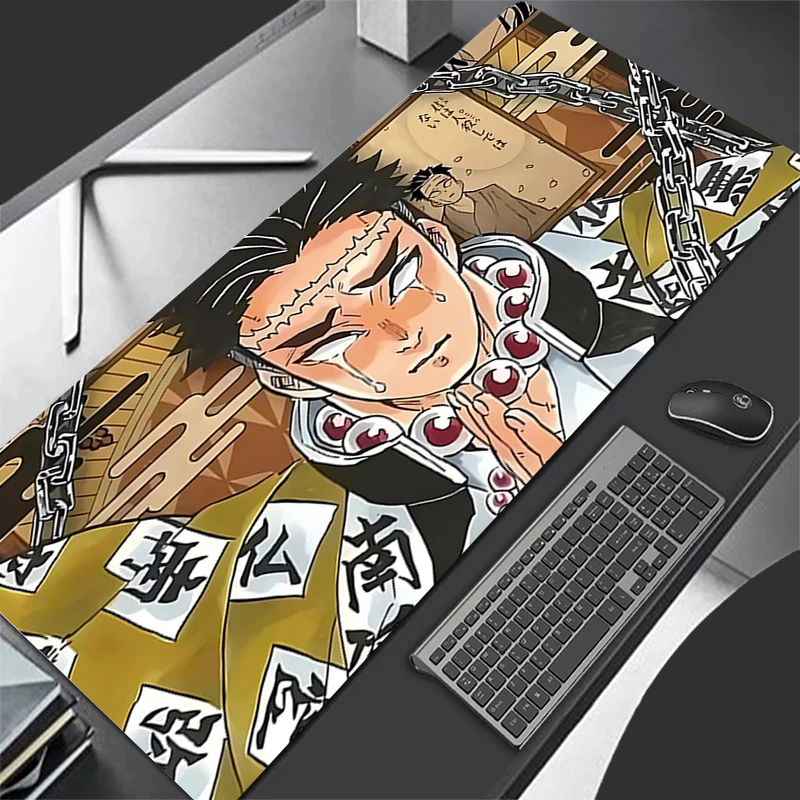 Mousepad Pattern Mouse Pad Desk Mat Computer Gaming Keyboard Pad Rubber Mat Non Slip D-demon Slayer Himejima Gyoumei Mouse Mat