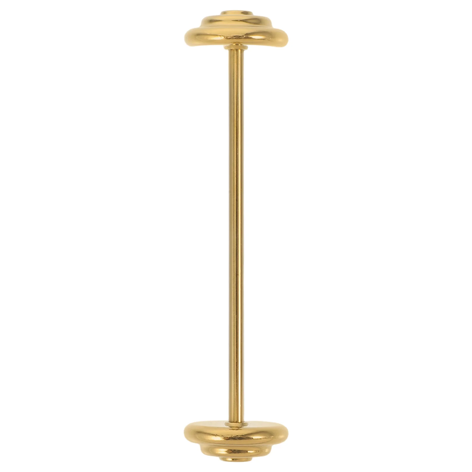 

Stainless Steel Chopstick Rest Gold Finish Barbell Shaped Spoon Fork Holder Novelty Cutlery Stand Table Decoration Kitchen
