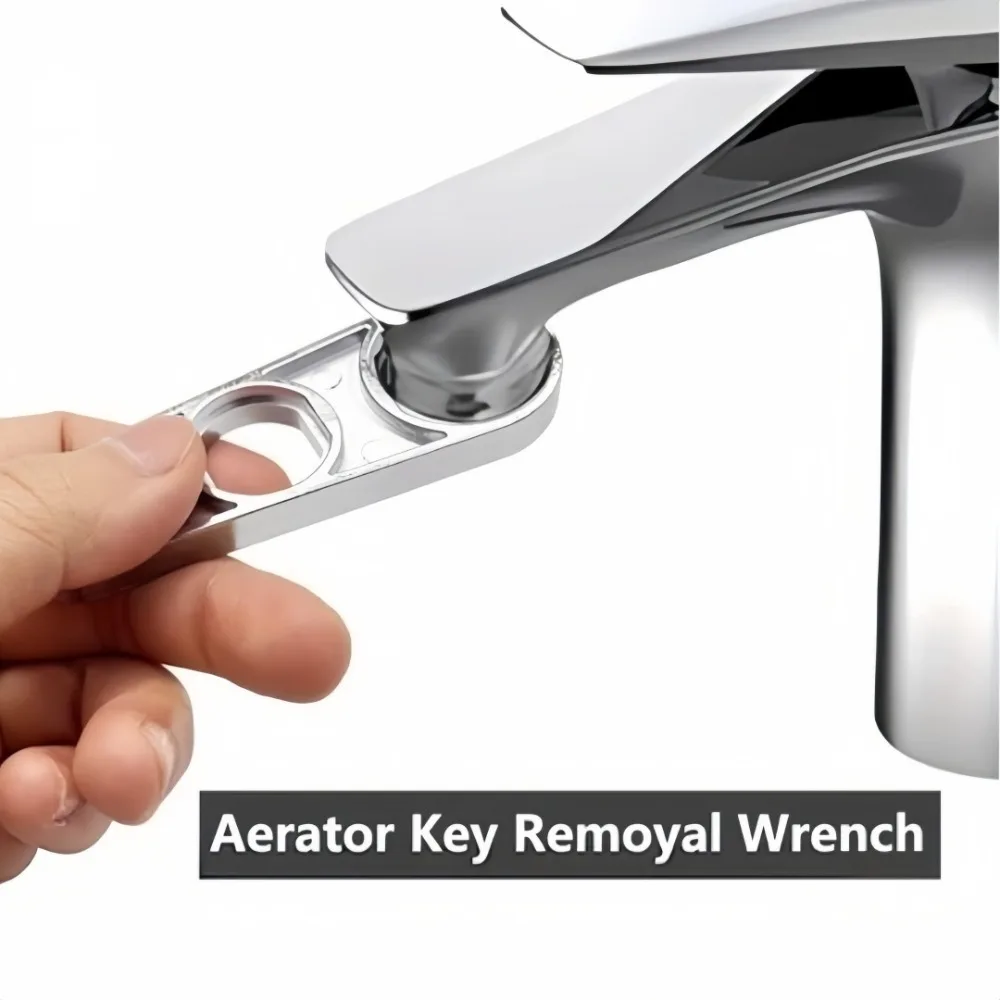 2 in 1 Faucet Aerator Metal Wrench Water Flows Adjusting Accessories Multifunctional Home Faucets Dedicated Maintaining Tools