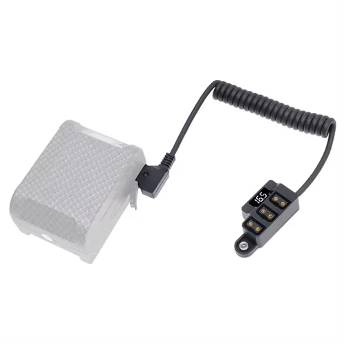 Imagen 2 del producto Cable divisor D-Tap de batería ficticia, línea de conversión de fuente de alimentación de cámara 180 °   Giratorio para fuente de alimentación de batería tipo V-AU47