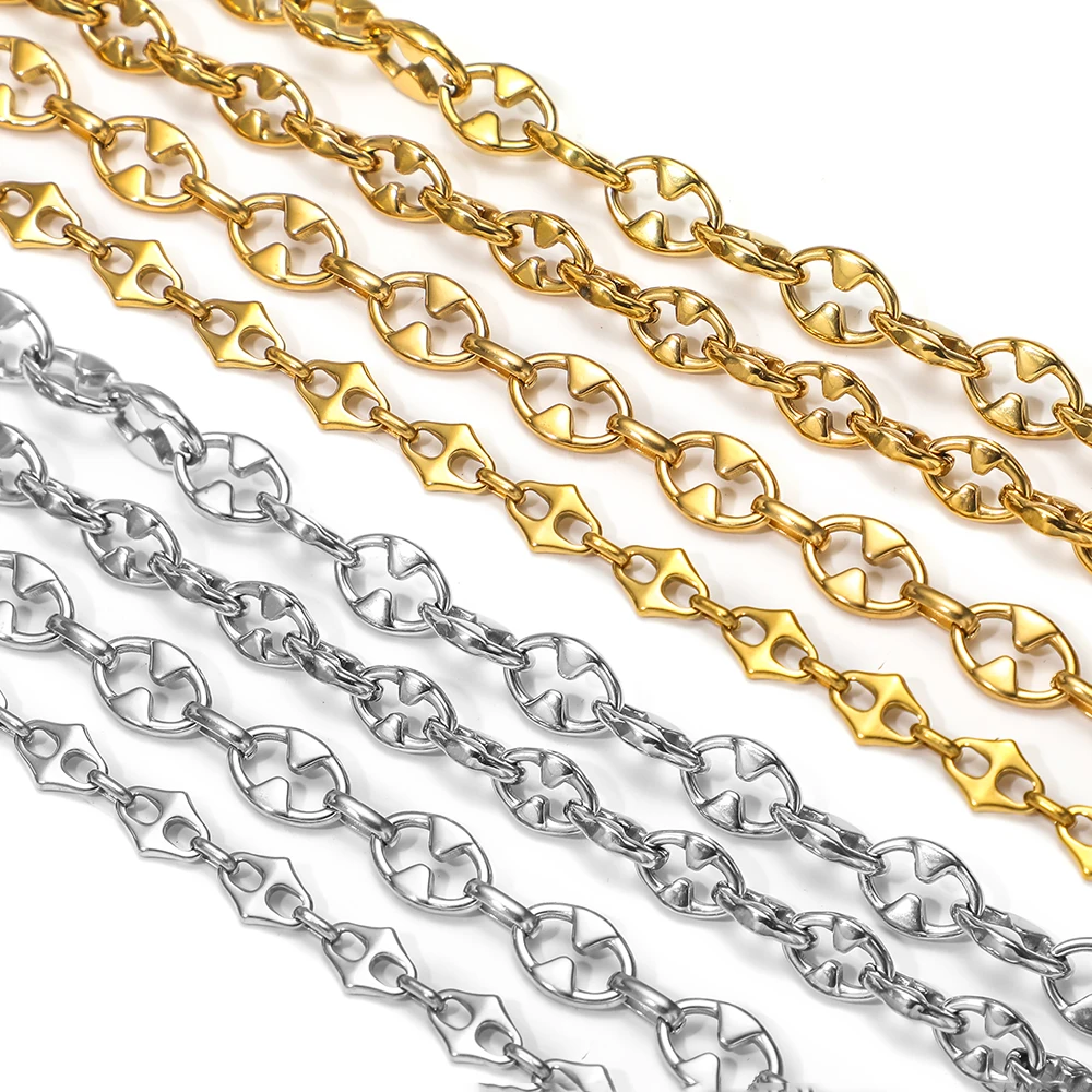 1 Meter Edelstahl O-Link Rolo-Kette für DIY-Schmuck, Armbänder, Halsketten, Ohrringe und Zubehör – Detail 3