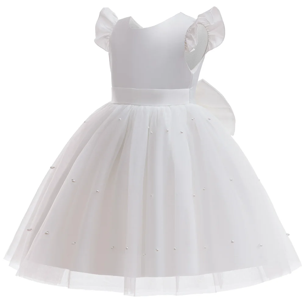 Baby Girls Birthday Dress for Baptism Wedding Party Gown Girls Elegant Ceremony Princess Vestido for 4-8Y Toddlers Kids Clothing