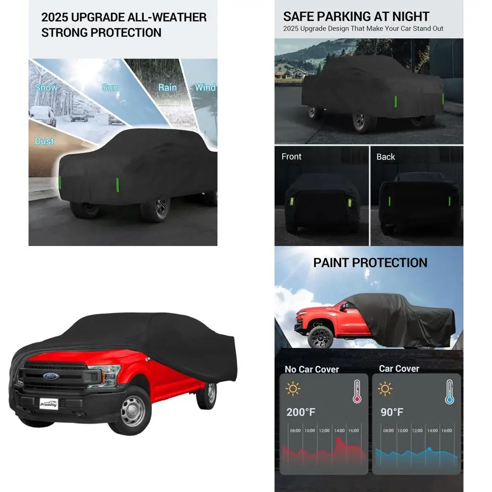 

Универсальный чехол для автомобиля F150 Extended Cab с 4 дверями и кузовом 6,5 футов, защита от непогоды, УФ-излучения, пыли и снега
