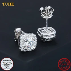 Classic Round Cut 1CT Test Passed Moissanite Diamond Earrings For Women Fine Jelwery Sterling Silver 925 Earring Engagement Gift