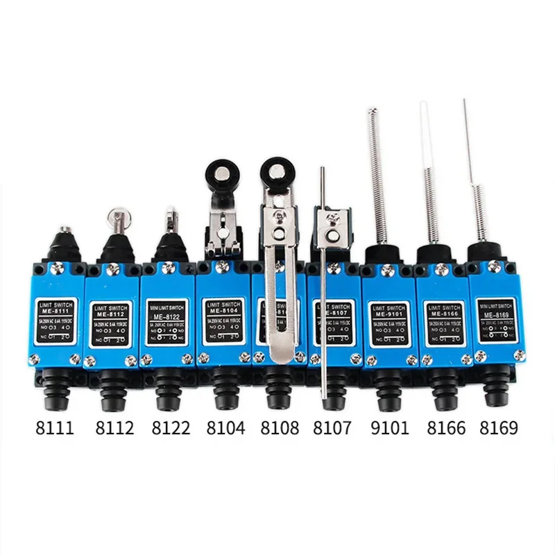 Limit Travel Switch Rotary Adjustable Roller Waterproof AC250V 5A NO NC ME-8108 ME8104 ME8107 ME8111 ME8112 ME8122 ME9101