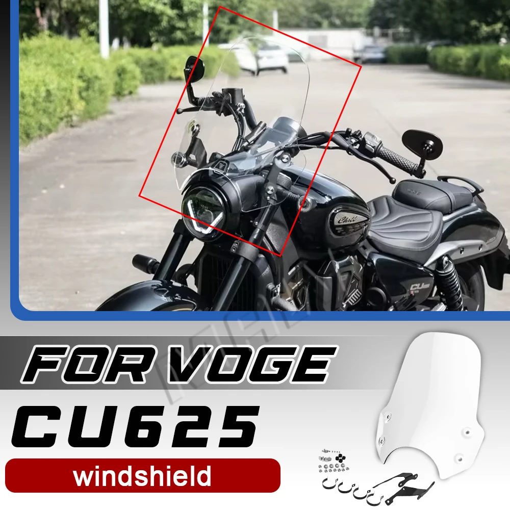 Modified and heightened windshield, 5mm thicker, high-transparency for VOGE CU625 windshield