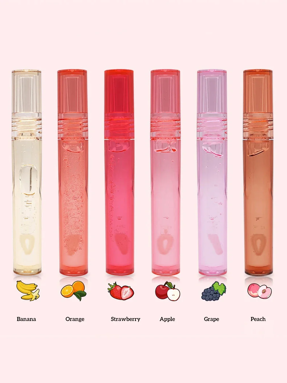 Custom Bulk Lip Oil Private Label Fruit-flavored Moisturizing Lipgloss Plumping Long-lasting Non-Fade Peach Ordinary Strawberry