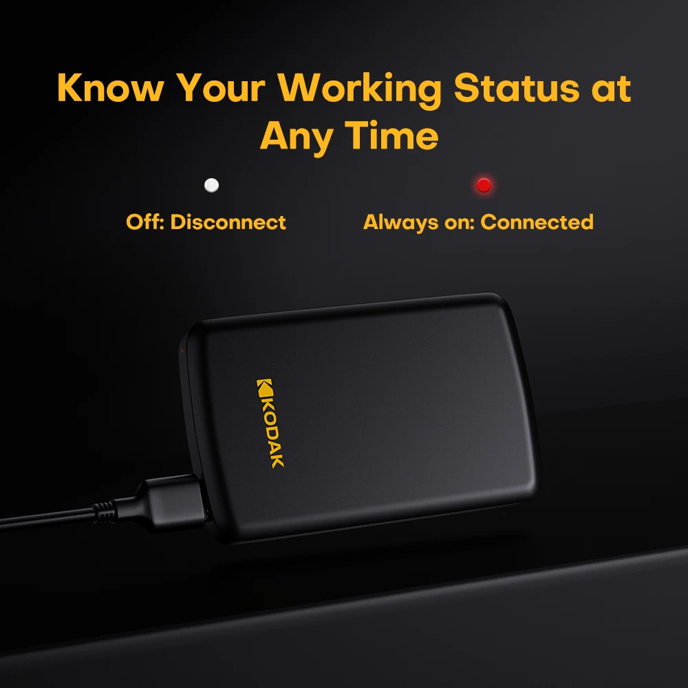 محرك الأقراص الصلبة الخارجي المحمول KODAK HDD مقاس 2.5 بوصة بسعة 500 جيجابايت/1 تيرابايت USB3.0 5 جيجابت في الثانية لتخزين الألعاب متوافق مع أجهزة الكمبيوتر الشخصية وأجهزة Mac وPS4 وسطح المكتب وMacBook