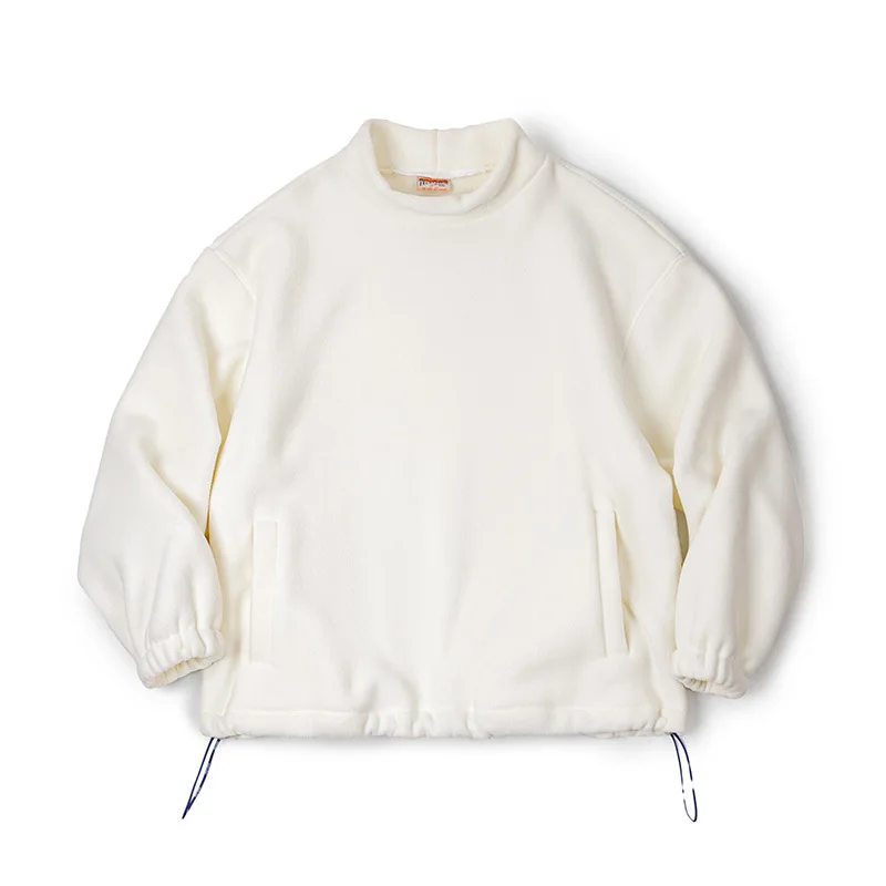 Madden ملابس العمل الأمريكية عارضة القطبية الصوف البلوز الوقوف طوق فضفاض كسول مقنعين السترة الرجال الخريف #5