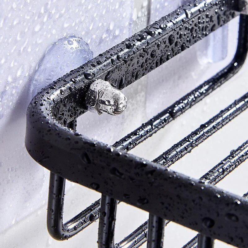 1PC Free Drill Soap Dish Holder Wall Mounted Storage Rack Holder Hollow Type Soap Sponge Dish Bathroom Accessories
