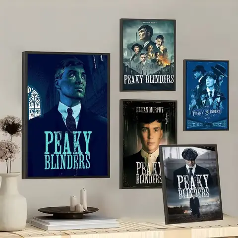 Peaky Blinders Poster classici Adesivo in carta bianca Camera fai da te Bar Cafe Pittura murale di arte estetica