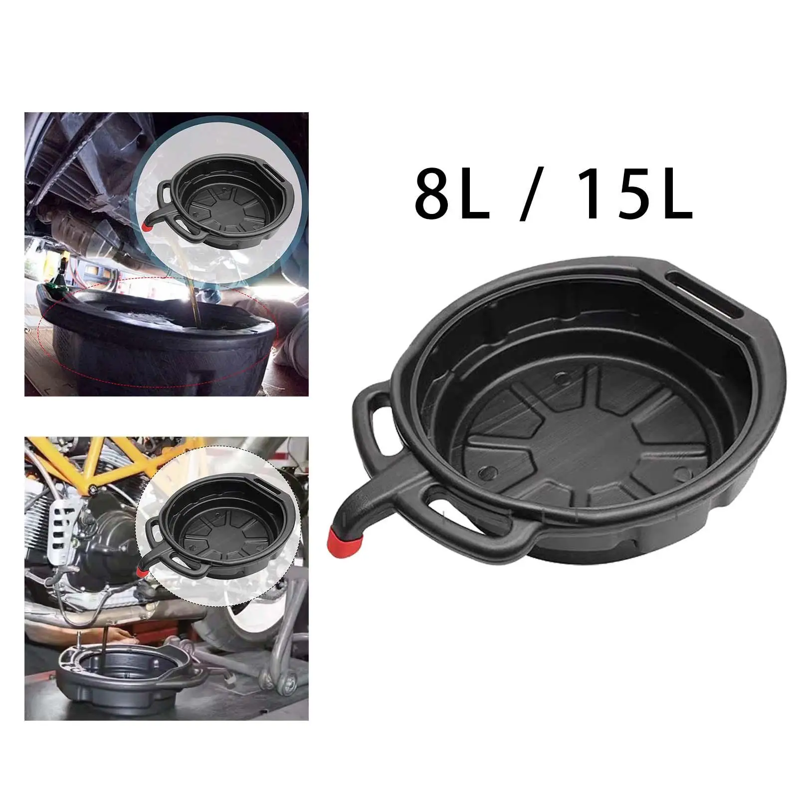 Oil Drain Pan Pan Tool Prevents Spills Accessories Waste Storage Car Oil Change