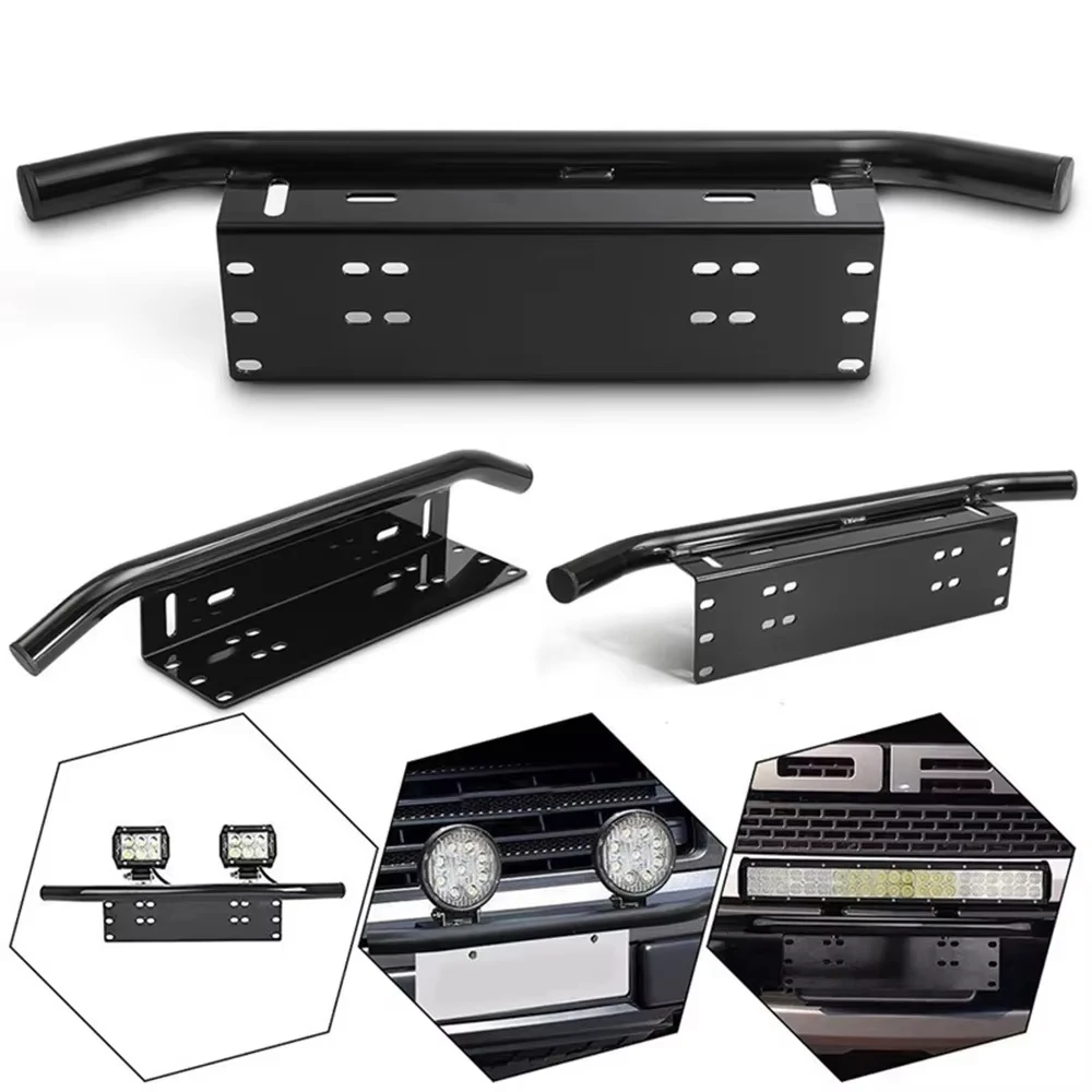 

Universal Aluminum Alloy Bar Front Bumper License Plate Light Mount Bracket Holder Offroad 4x4 Off Road Vehicle LED Light Bar