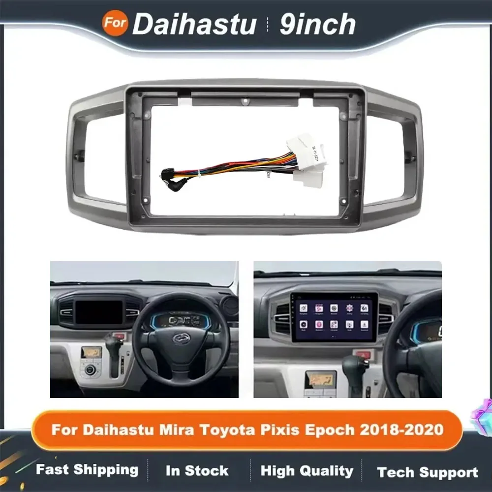 Kit de montaje de marco de Radio de coche de 9 pulgadas para DAIHATSU MIRA TOYOTA PIXIS EPOCH 2018-2020 Kit adaptador de marco de Fascia de Panel de tablero Android