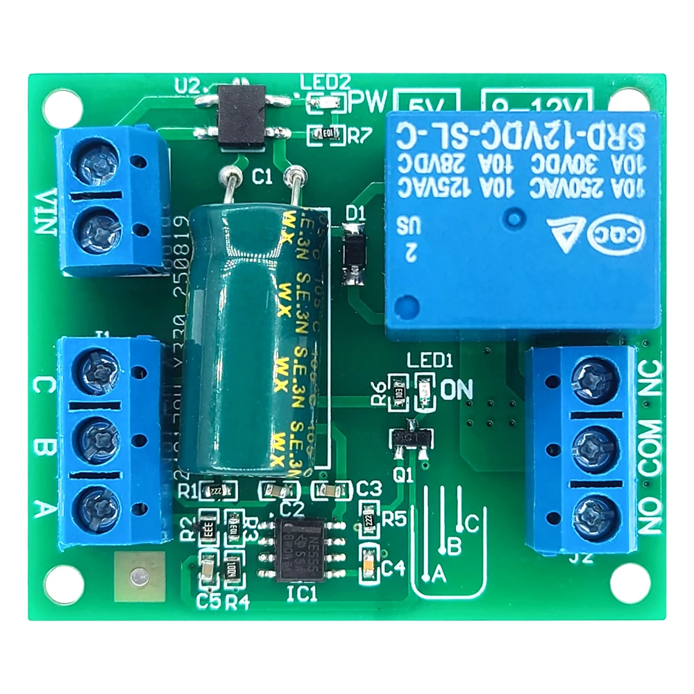 NE555 Automatic Water Level Control Switch Module Water Pumping and Drainage Controller Water Deficit Protection Device 5V 12V