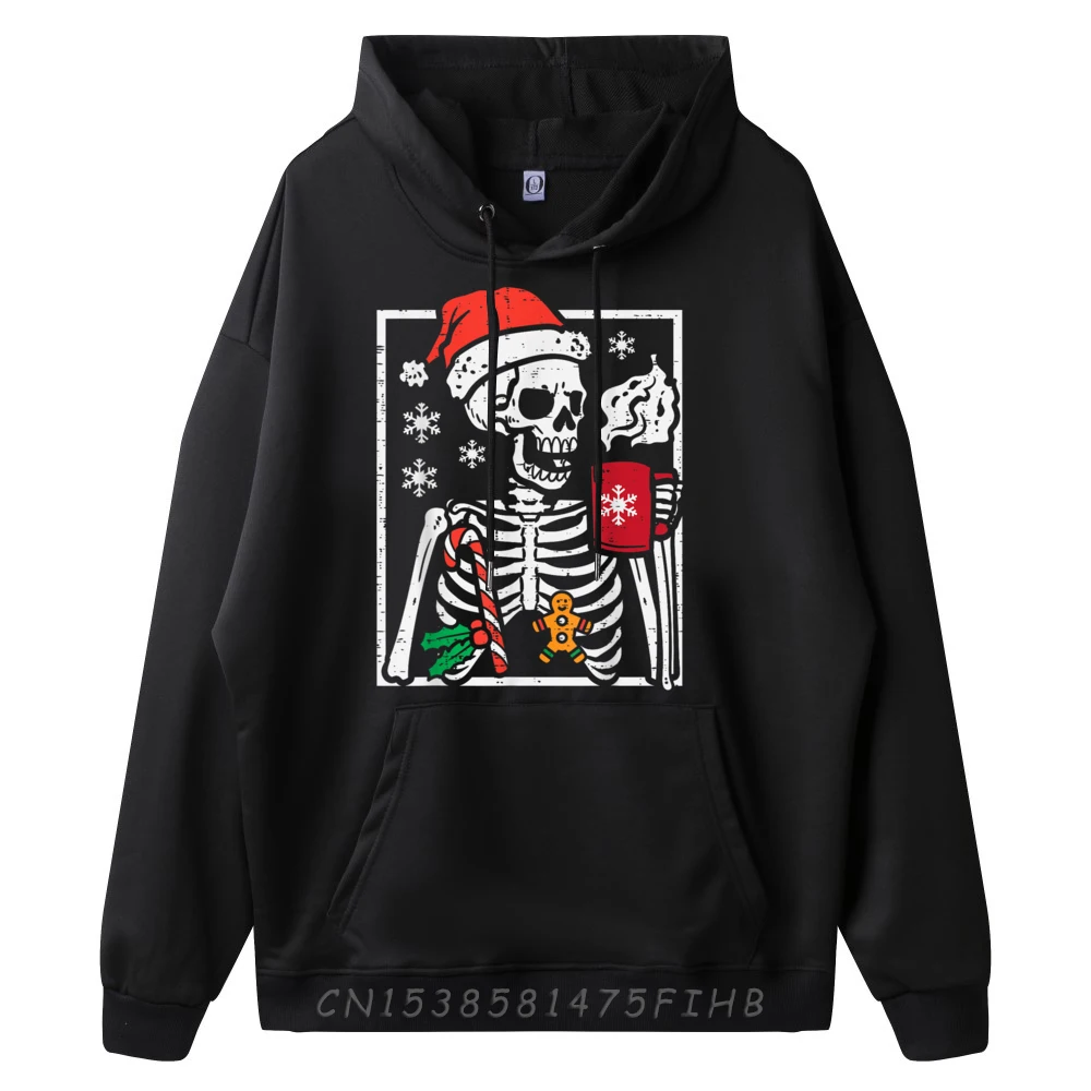 Christmas Skeleton Hot Chocolate Xmas Men Women Youth Graphic Sweatshirts Men Spring Men's Shirts Mens Tshirts Vintage Style