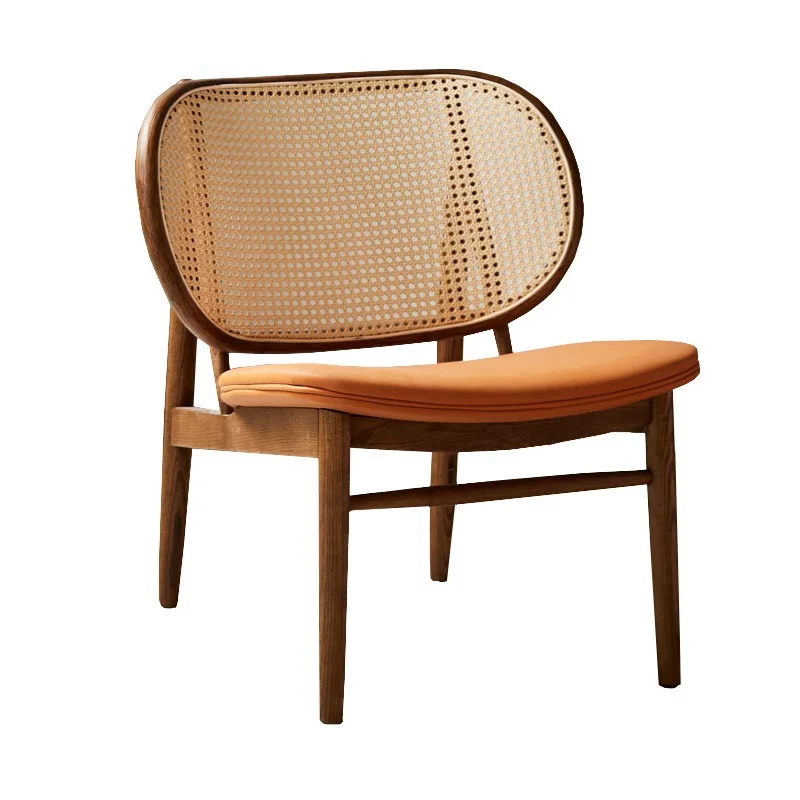 

Retro, simple, solid wood, sofa chair, lazy, casual, rattan chair