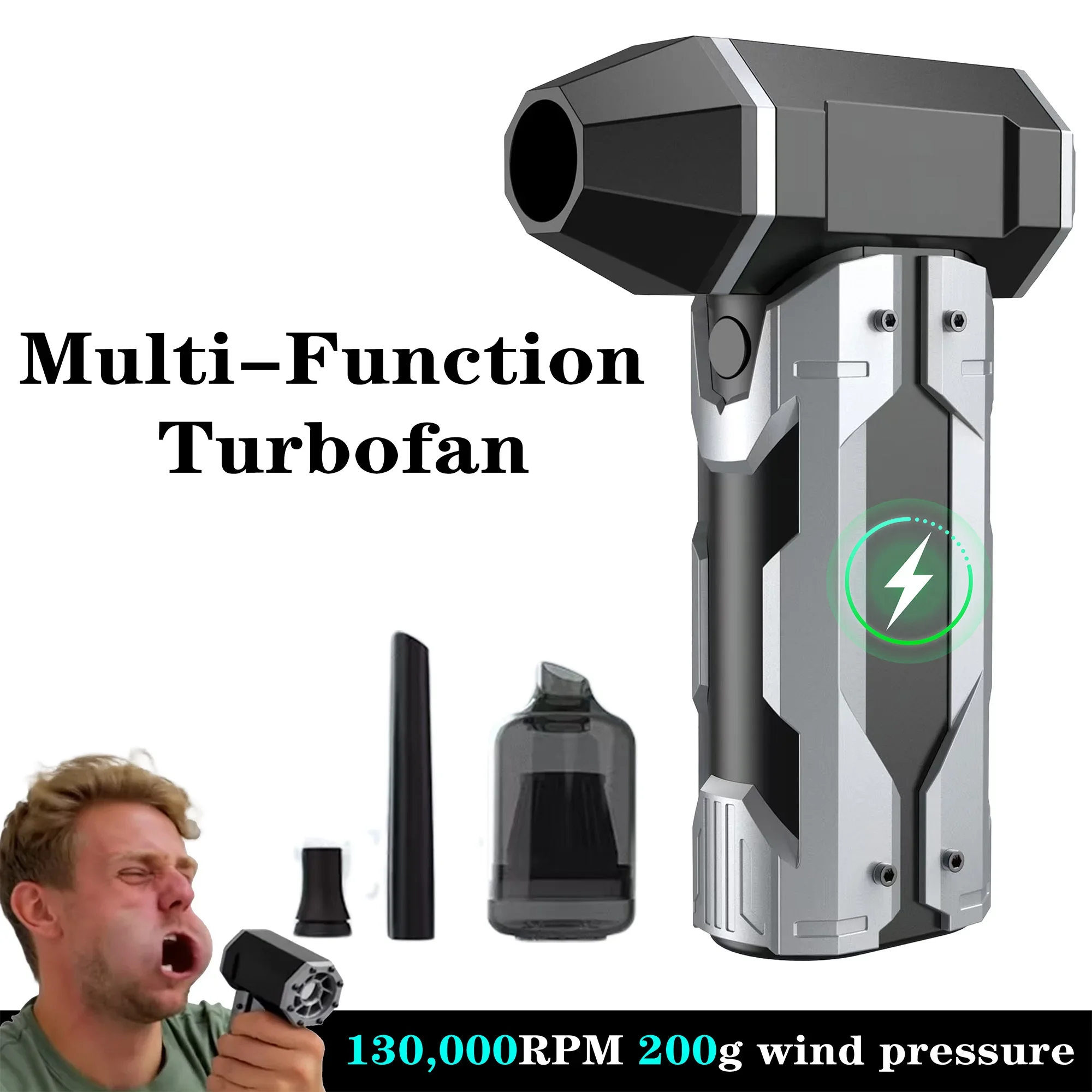 

Новый сильный мини-турбо-сильный струйный вентилятор с сильным давлением ветра, электрическая воздушная тряпка с 3-ступенчатой регулируемой воздуходувкой для чистки автомобильного компьютера