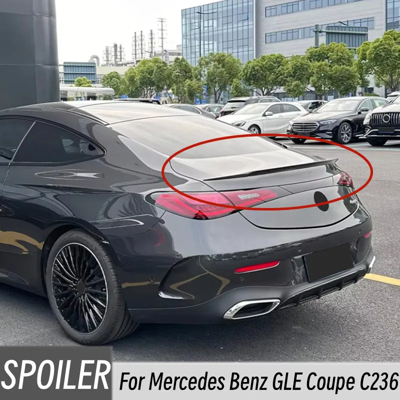 

For Mercedes Benz GLE Coupe C236 2024+ ABS Plastic Rear Trunk Lid Spoiler Wings Black Carbon Exterior Tuning Accessories
