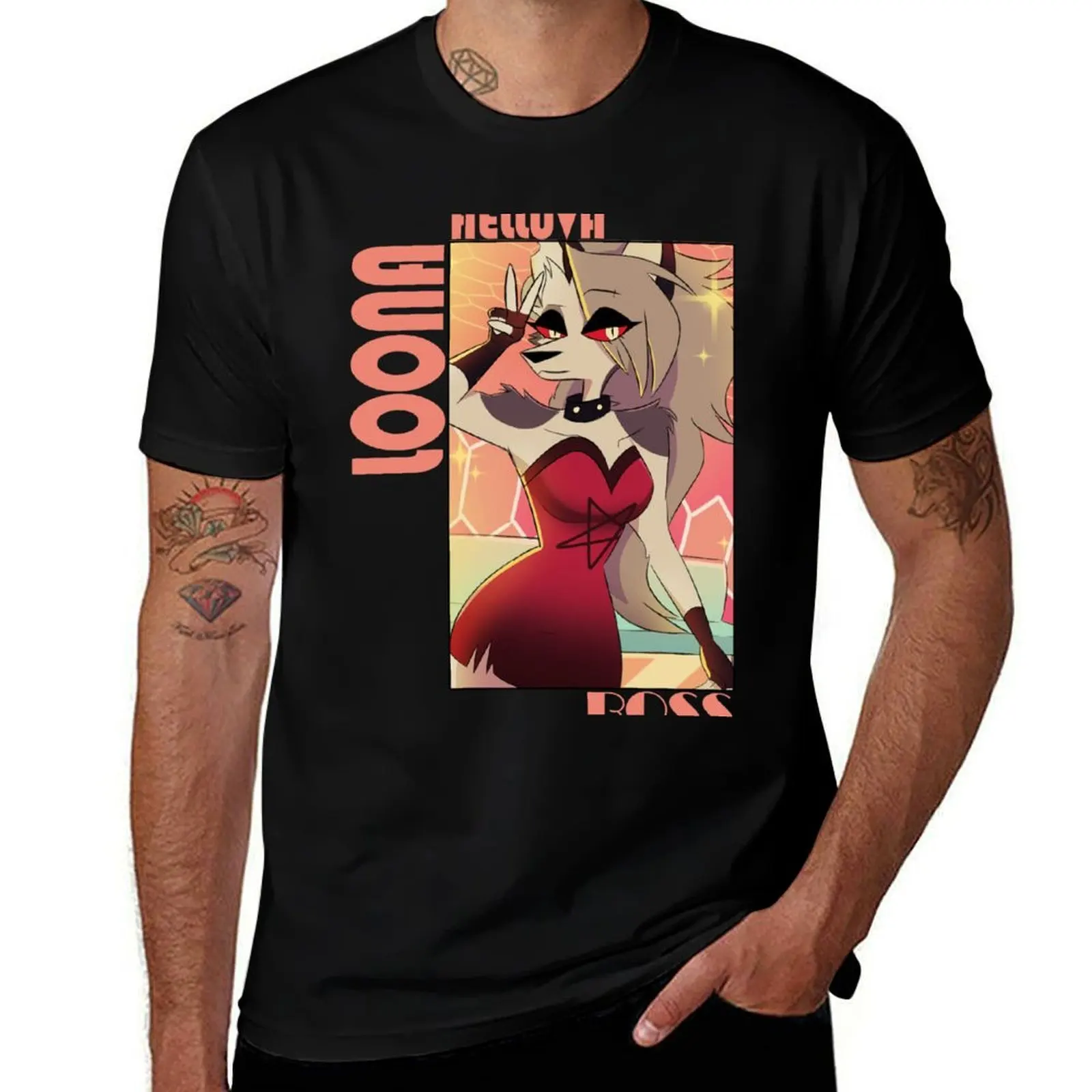 Helluva Boss Loona T-Shirt Soft Stretch Short Sleeve Top T-Shirt