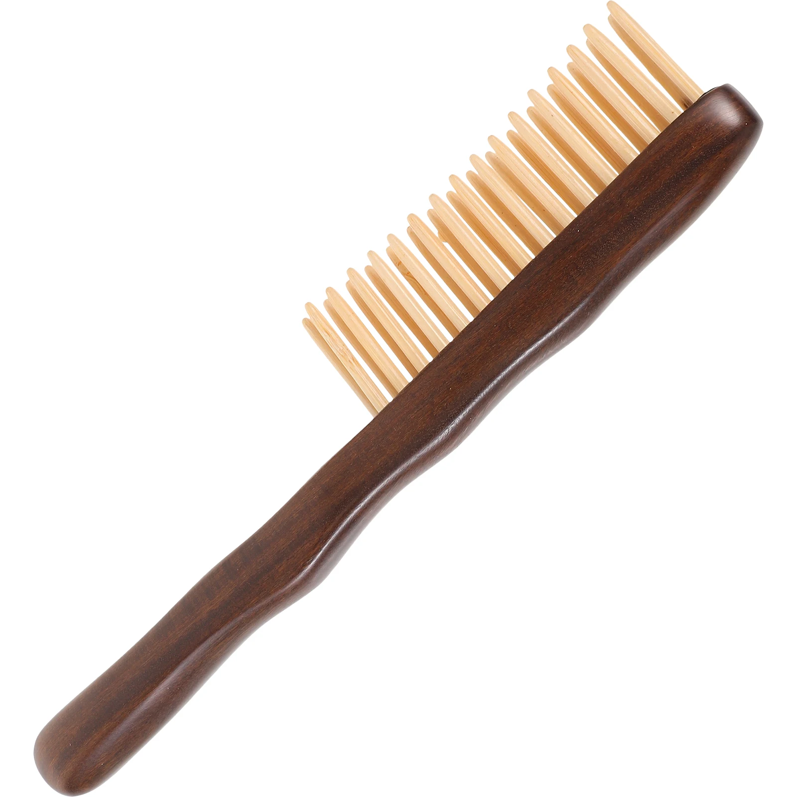 

1pc Wooden Comb Natural Sandalwood Double Row Teeth Hair Comb Portable Scalp Massager Durable Hairdressing Accessories