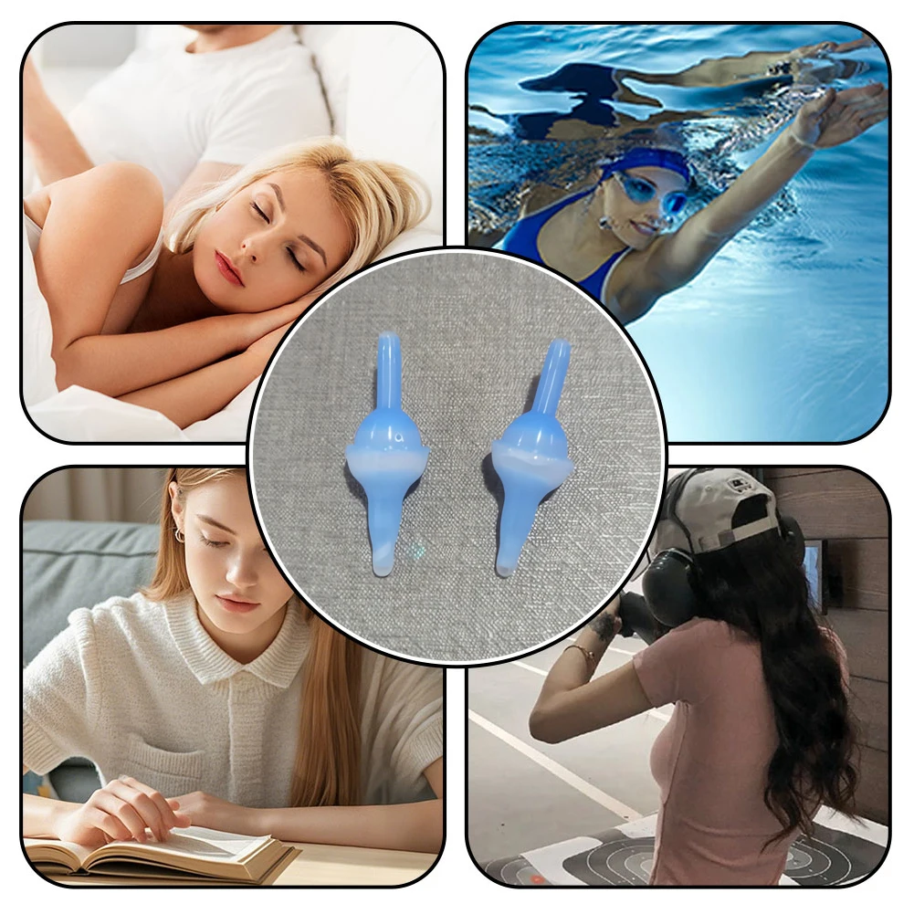 

2025 New Anti Noise Silicone Inflatable Earplugs Solf Earplug Reusable With Rope Silicone For Sleep Travel Swim Hear Protection