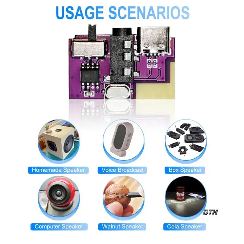 DC3.5V-5V 5W Mono Audio Amplifier Bluetooth Decoder Board Supports TWS Pair TYPE-C Interface Electronic Component Kit