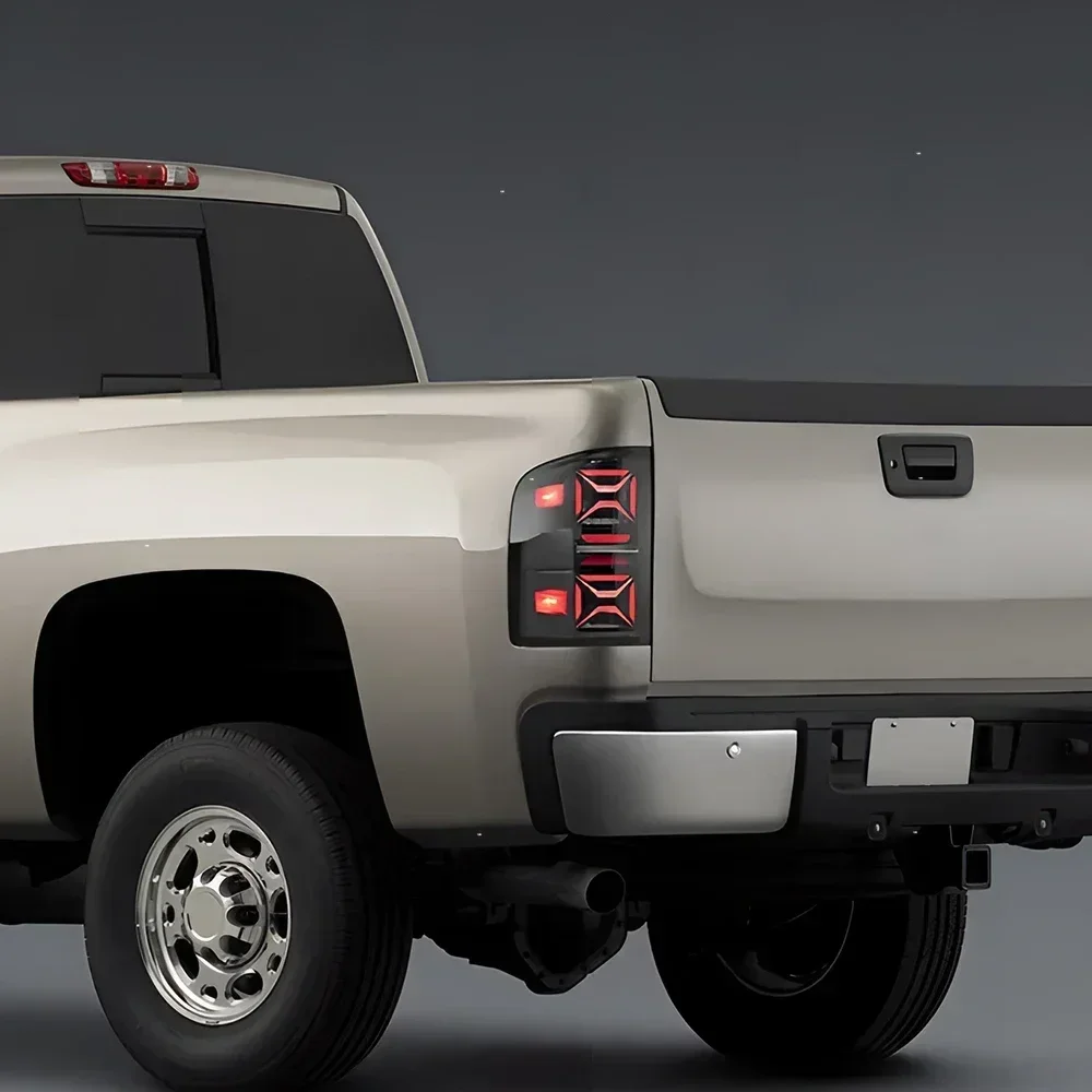For Chevrolet Silverado 2007-2018 Auto Rear Back Lamps Upgrade Dynamic Blink Turn Lights Accessories LED Car Taillights Assembly
