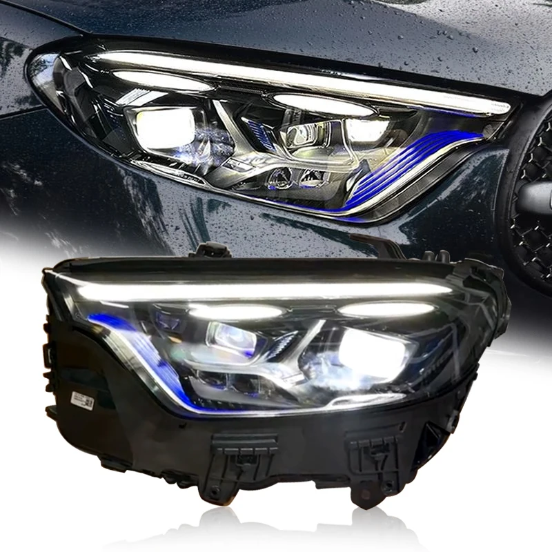 

For Mercedes-Benz GLC LED Headlights 2023-2025 C254 X254 High-End Headlights GLC Turn Signal High Beam Angel Eye Projector Lens