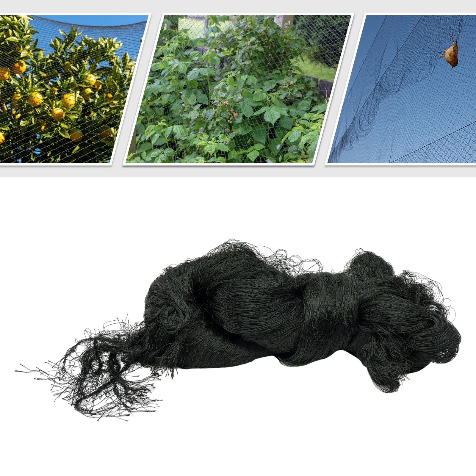 Vogelnetz aus Polyester, 100 x 50 Fuß, 1,97 x 1,97 Zoll, Netz, UV-beständig, Ganzjahres-Gartennetz für Pflanzen, Obstbaum, Ernte, Schutz