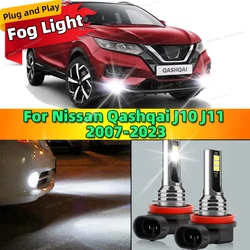 2Pcs 6000K Front Fog Light LED Bulb Car Lamp Canbus For Nissan Qashqai J10 J11 2007-2023 2008 2009 2010 2011 2012 2013 2014 2015