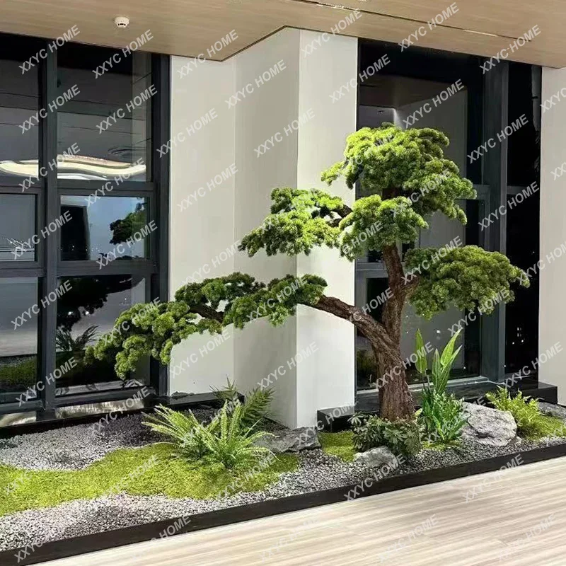 

Luo Hansong hotel window decoration interior landscaping decoration Fake pine tree Fake tree Large-scale simulated welcome pine