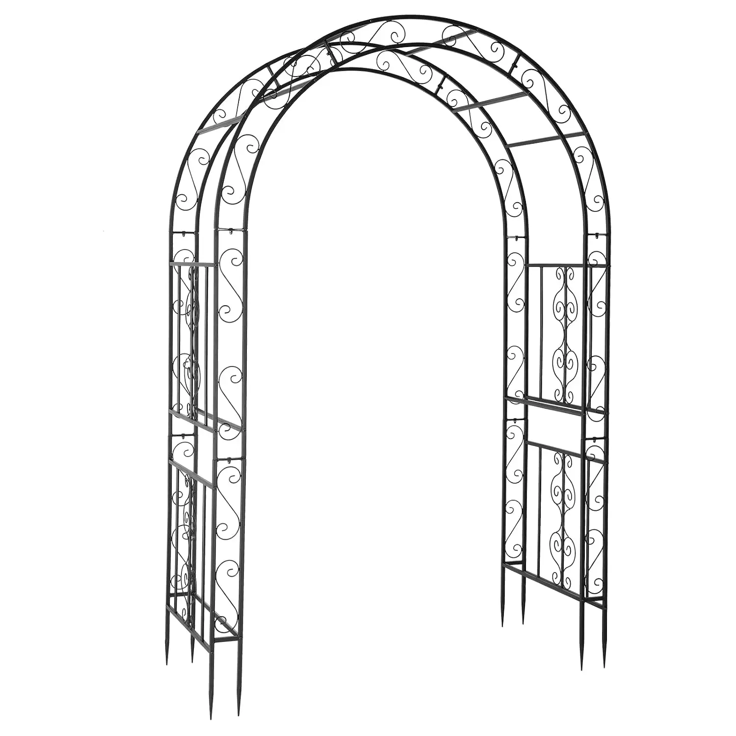 Garden Arbor Arch, Wedding Arch Archway for Ceremony Party, Durable Steel Trellis for Plant Climbing, Christmas, Customized