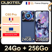 OUKITEL C60 Pro Android 15 Smartphone 24 (8+16) GB RAM + 256GB ROM 18W 90Hz 4G 10000mAh 13MP + 5MP 6.88\