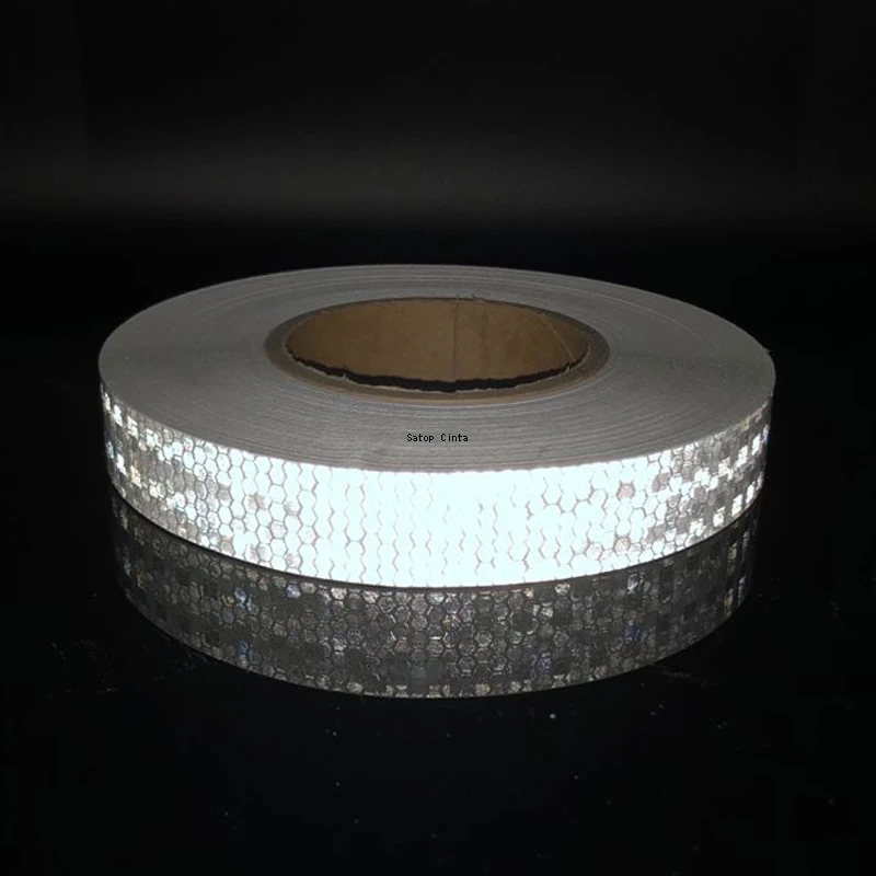 2.5cm*50m Red White Fluorescent Yellow Reflective Tapes High Visibility Waterproof Reflectors Stickers Strips For Motorcycle Car