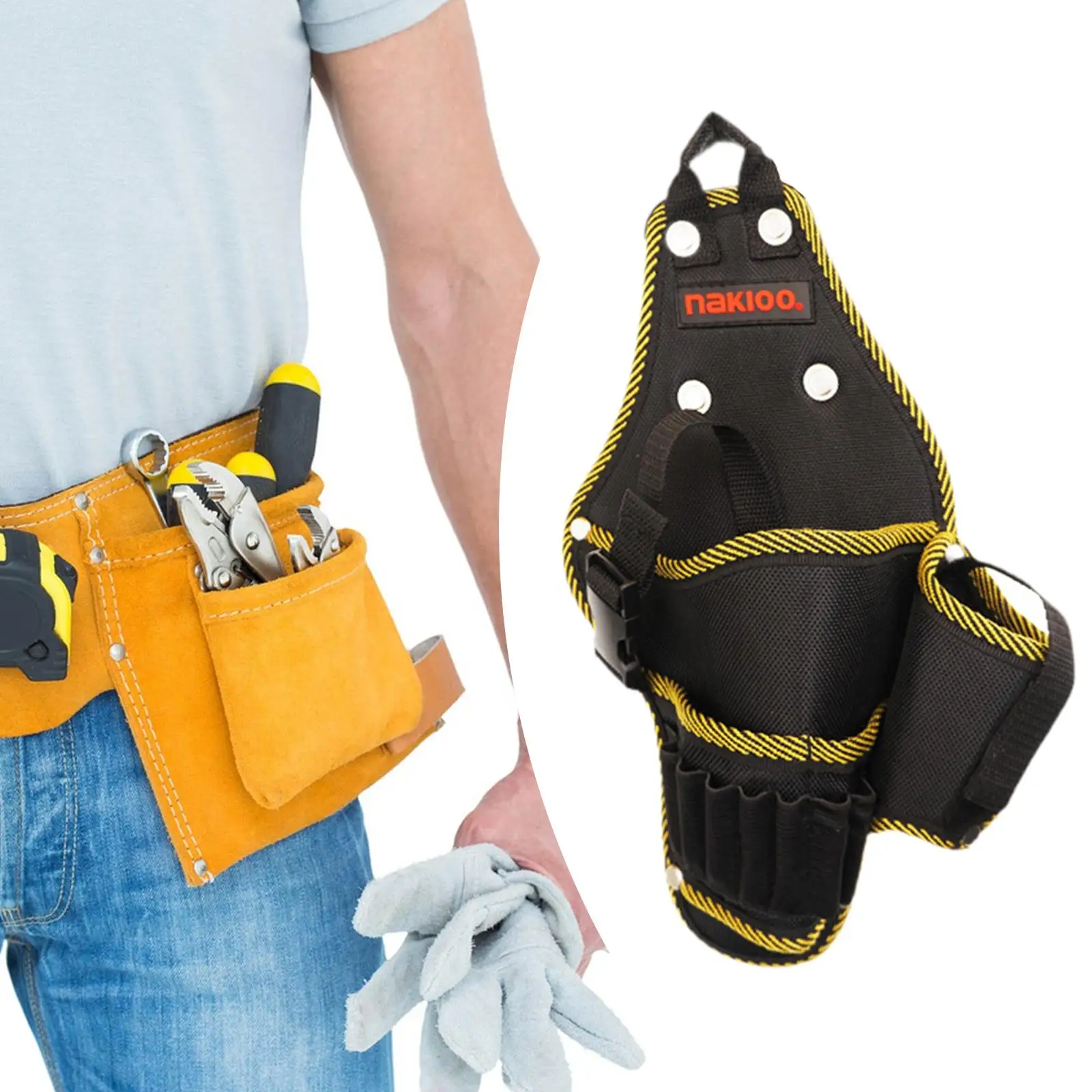 

Drill Bag Electric Tool Pouch Practical Drill Holder Electrician Tool Holder Gardening Home DIY Handyman Woodworking Electrician