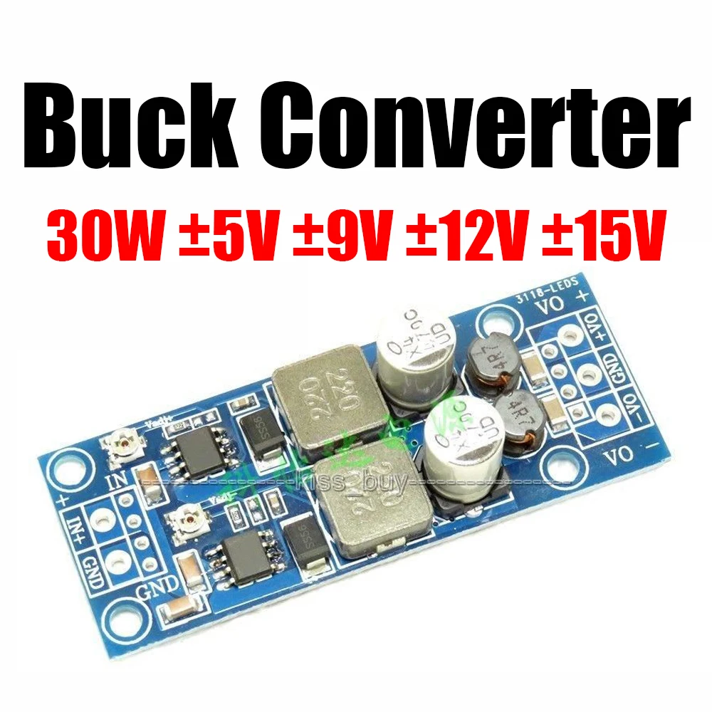 30W DC-DC napięcie przetwornica 4.5-30V do ± 5V 9V 12V 15V 19V 24V 3A podwójne wyjście moc napięcie dodatnie do napięcia ujemnego