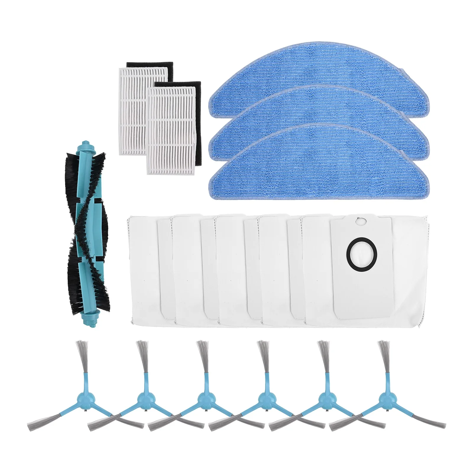 Untuk Conga 8290 untuk Abadi untuk Ultra Power Home untuk Penyedot Debu Sikat Sisi Utama Filter Kantong Debu Kit Kain Pel