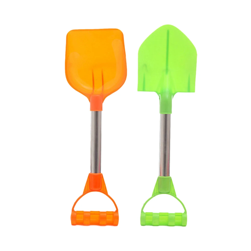

2 Pcs Outdoor Toys for Kids Beach Shovel Tools Palstic Sand Stainless Steel Spade Child