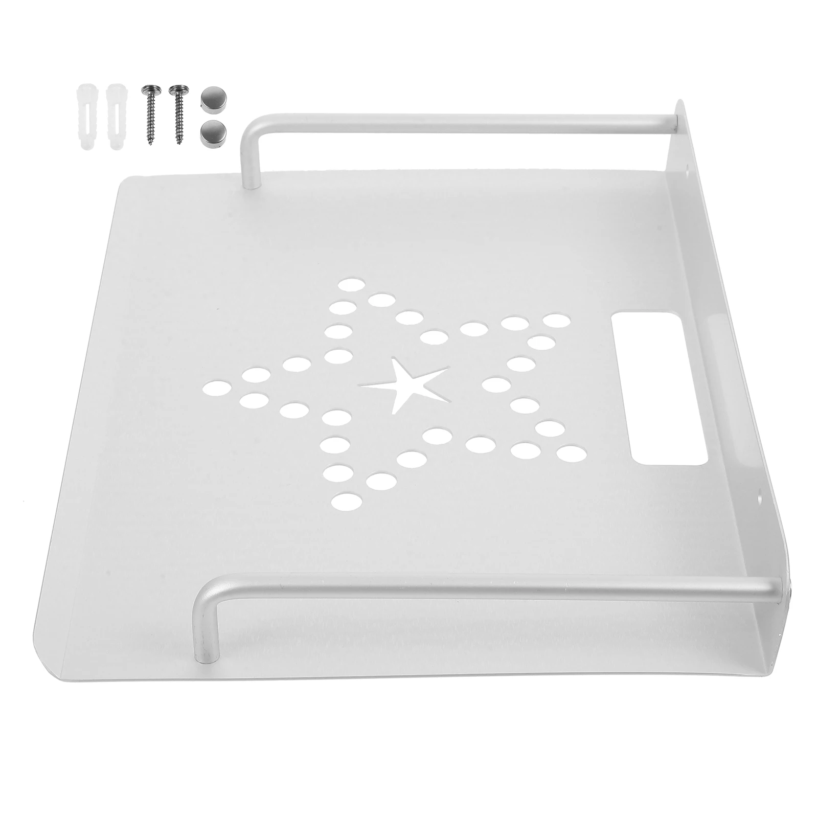 

Stb Box Stand Aluminium Alloy Wall Mountable Set Holder Space Saving Living Room Storage Rack For Router Or Stb
