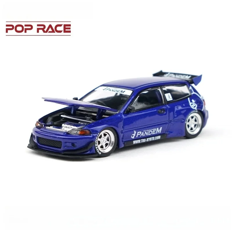 

POPRACE 1/64 Civic EG6 PANDEM- Metal Blue Alloy Car model