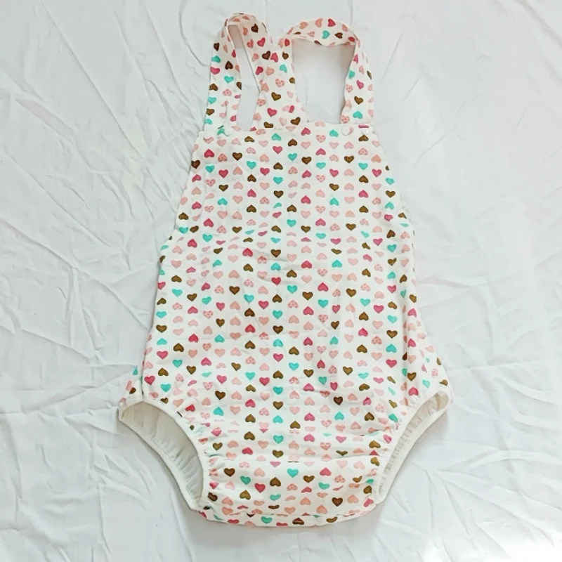 

Plus Size ABDL Women Men Onesie DDLG Cotton Cartoon Pattern Overalls Rompers Adult Baby Soft Comfortable Sleeveless Jumpsuit