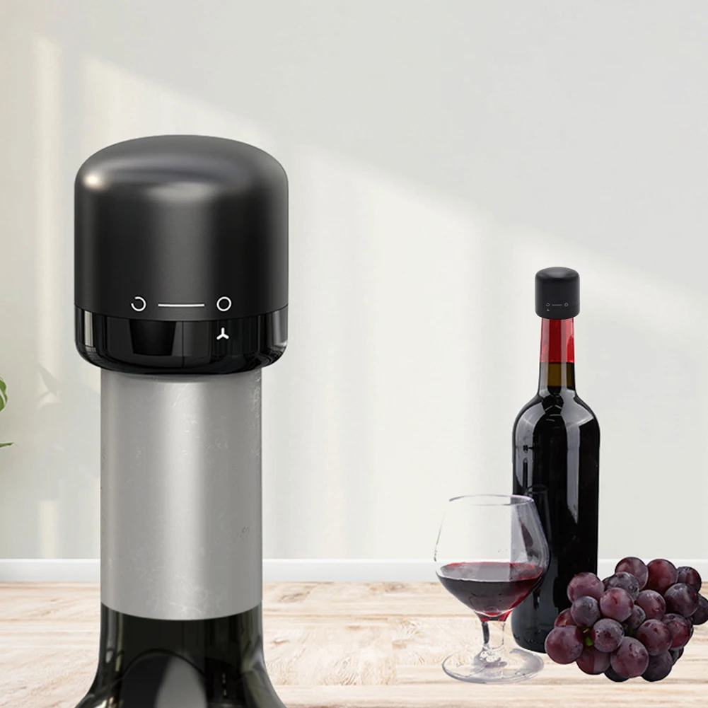 Tapón de botella de vino tinto con bloqueo de giro, Mini tapón sellador, reutilizable, a prueba de fugas, para champán, conservar la frescura