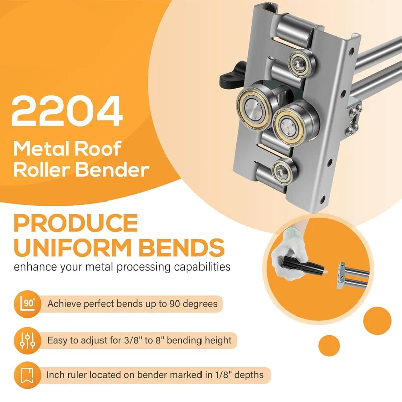 Metal Roof Roller Bender, #2204 Uni Bender, Adjustable Bending Height From 3/8\