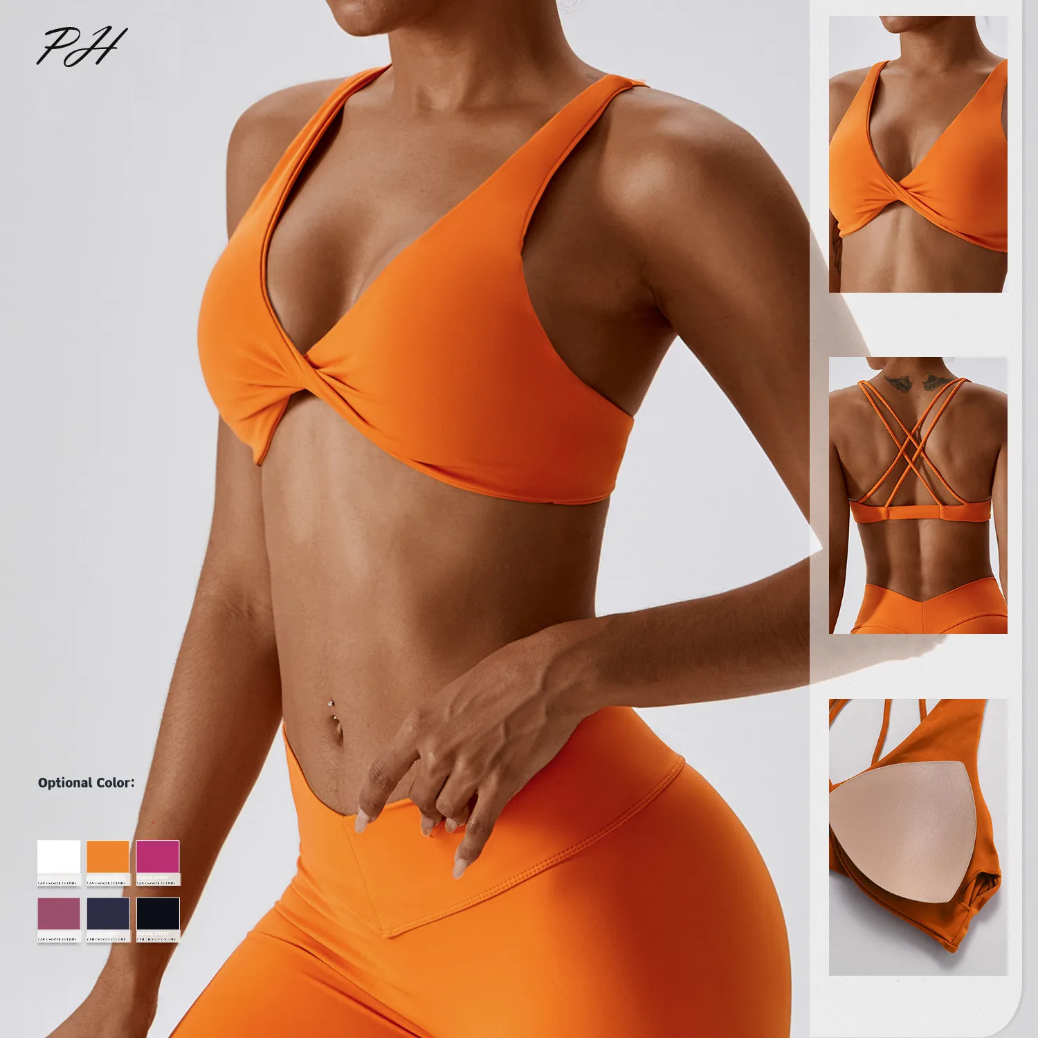 Conjunto de ioga feminino sem costura, roupas de treino, sutiã esportivo, shorts de cintura alta, legging sexy, roupas de fitness, verão