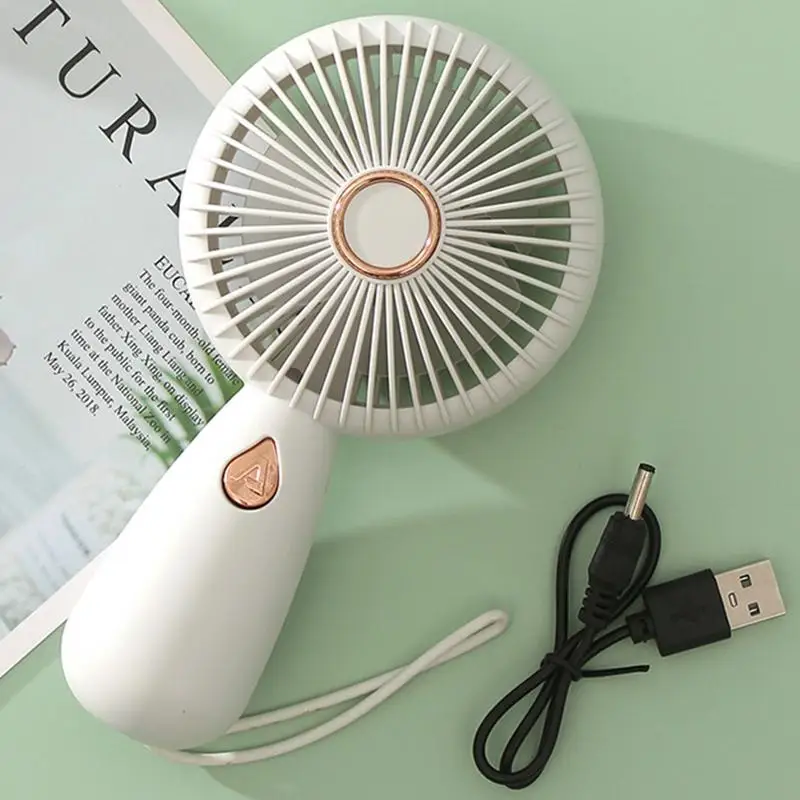 Kipas genggam kecil Mini, kipas genggam Mini dengan kebisingan rendah, kompak, dan portabel, pengisian USB, kipas genggam kecil, dengan lampu berkilau untuk perjalanan