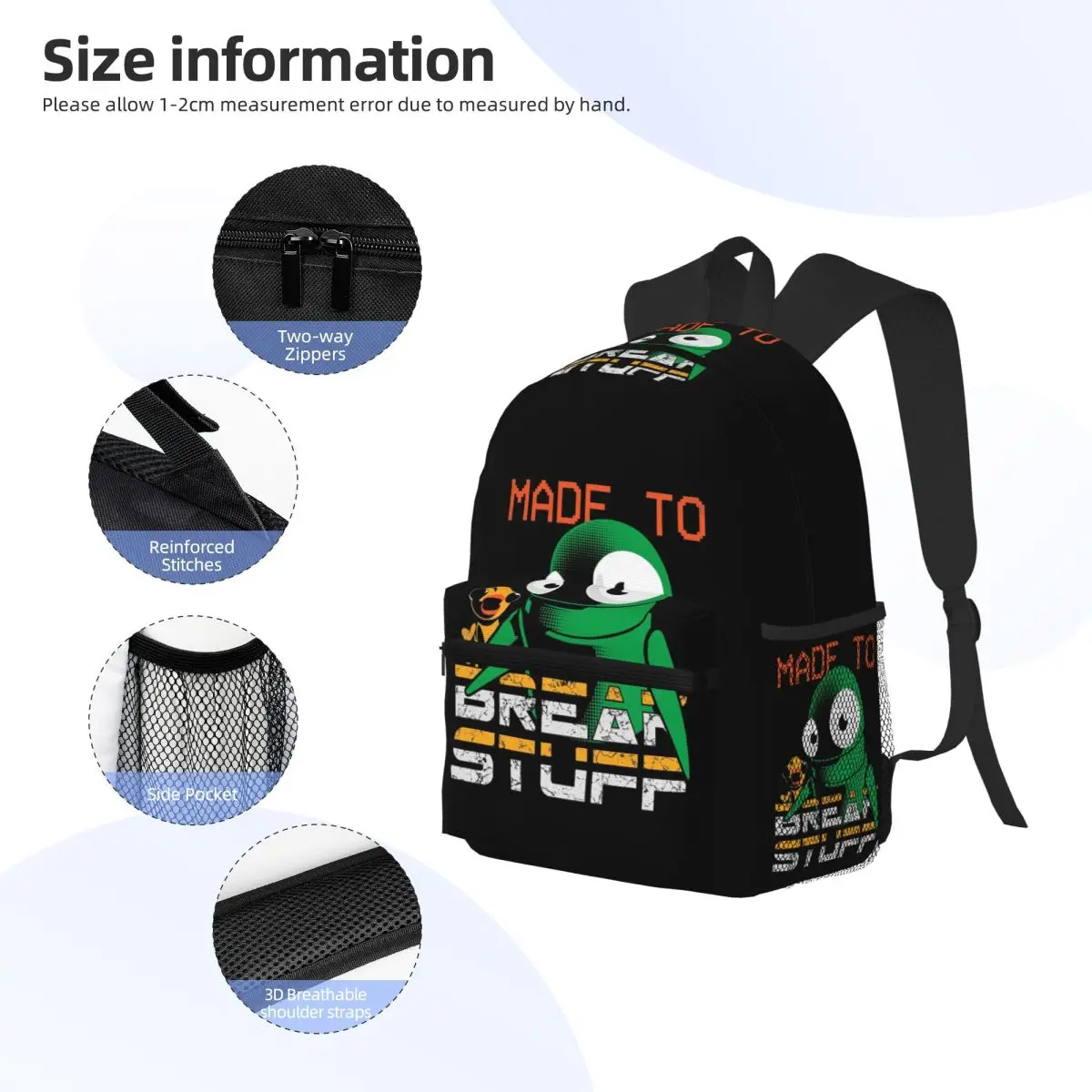 صنع لكسر الاشياء ريبو روبوت حقيبة ظهر الطالب حقيبة مدرسية المشي لمسافات طويلة السفر Daypack للبنين بنات موضة حقيبة الكتب حقائب الكتف