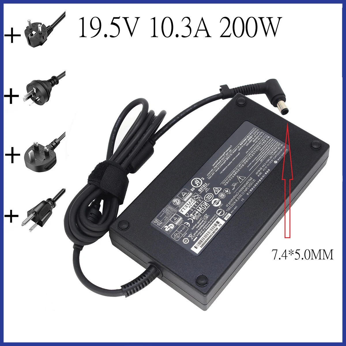 

19.5V 10.3A 200W 7.4*5.0mm Laptop Charger For HP 8740W 8760W 8770w ZBOOK 15G2 17G2 TPN-CA03 HSTNN-CA16/24 Notebook Power Supply